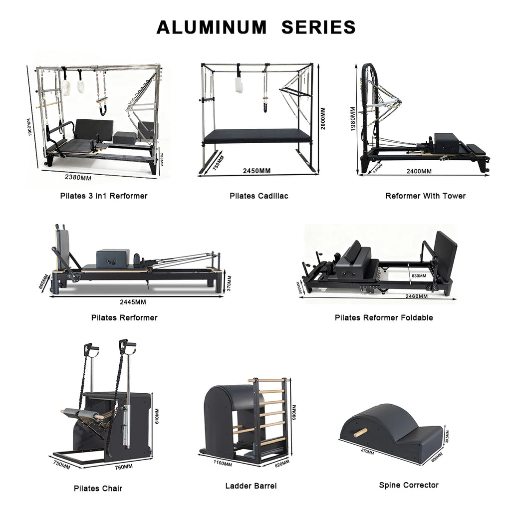Professional Aluminum Pilates Reformer Cadillac Combo Studio Equipment