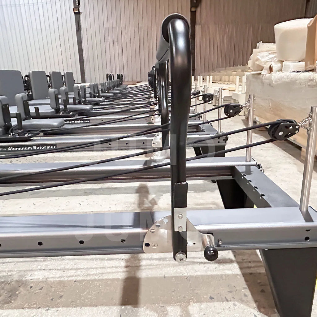 Commercial Grade Aluminum Pilates Reformer Machine 2400mm Gray