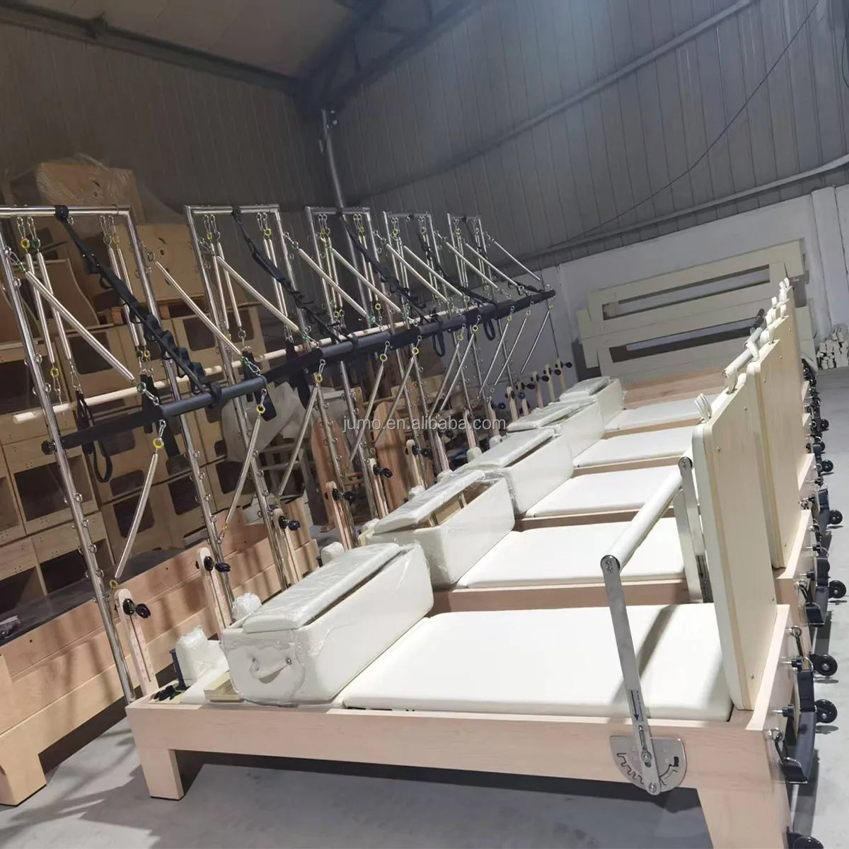 Maple Wood Pilates Reformer with Tower Half Trapeze Studio Equipment