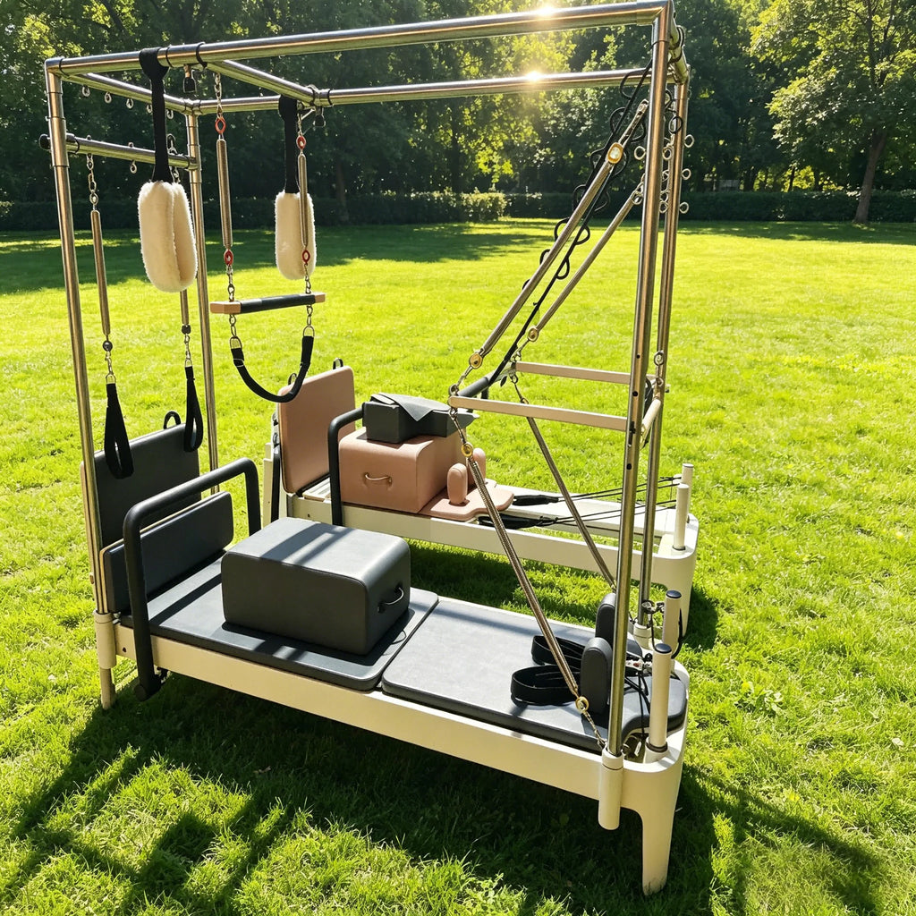 Aluminum Trapeze Cadillac Pilates Reformer With Sliding Footbar
