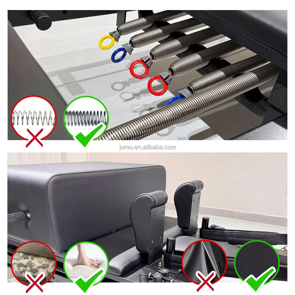Aluminum Pilates Reformer Studio Grade 97in Black