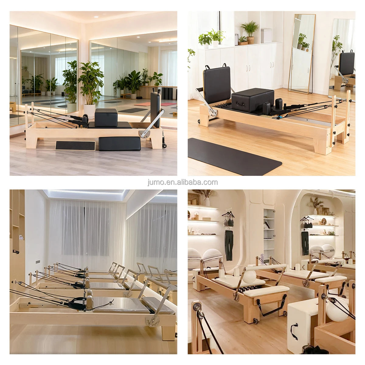 Maple Wood Pilates Reformer Machine Commercial Grade Smooth Glide