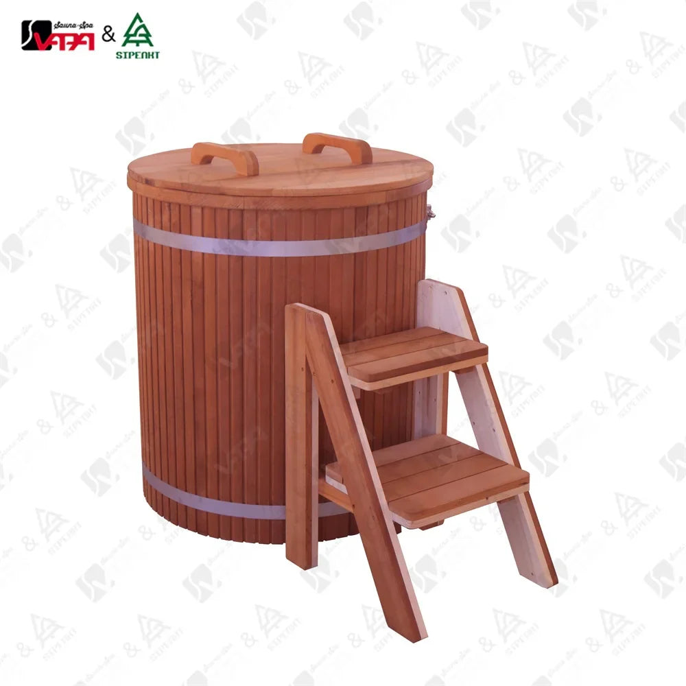 Custom Outdoor Furniture Red Cedar Cold Plunge Tub Alfresco Outdoor Living Australia