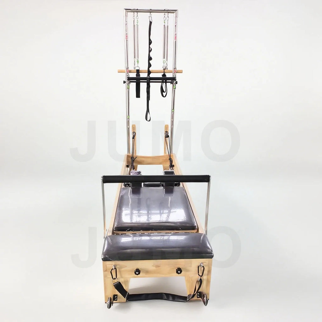 Commercial Oak Wood Pilates Reformer Tower Half Trapeze System