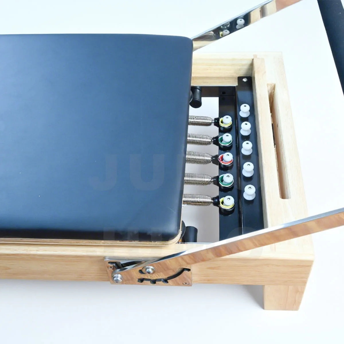 Jumo Oak Wood Pilates Reformer Studio Equipment 2420mm Black