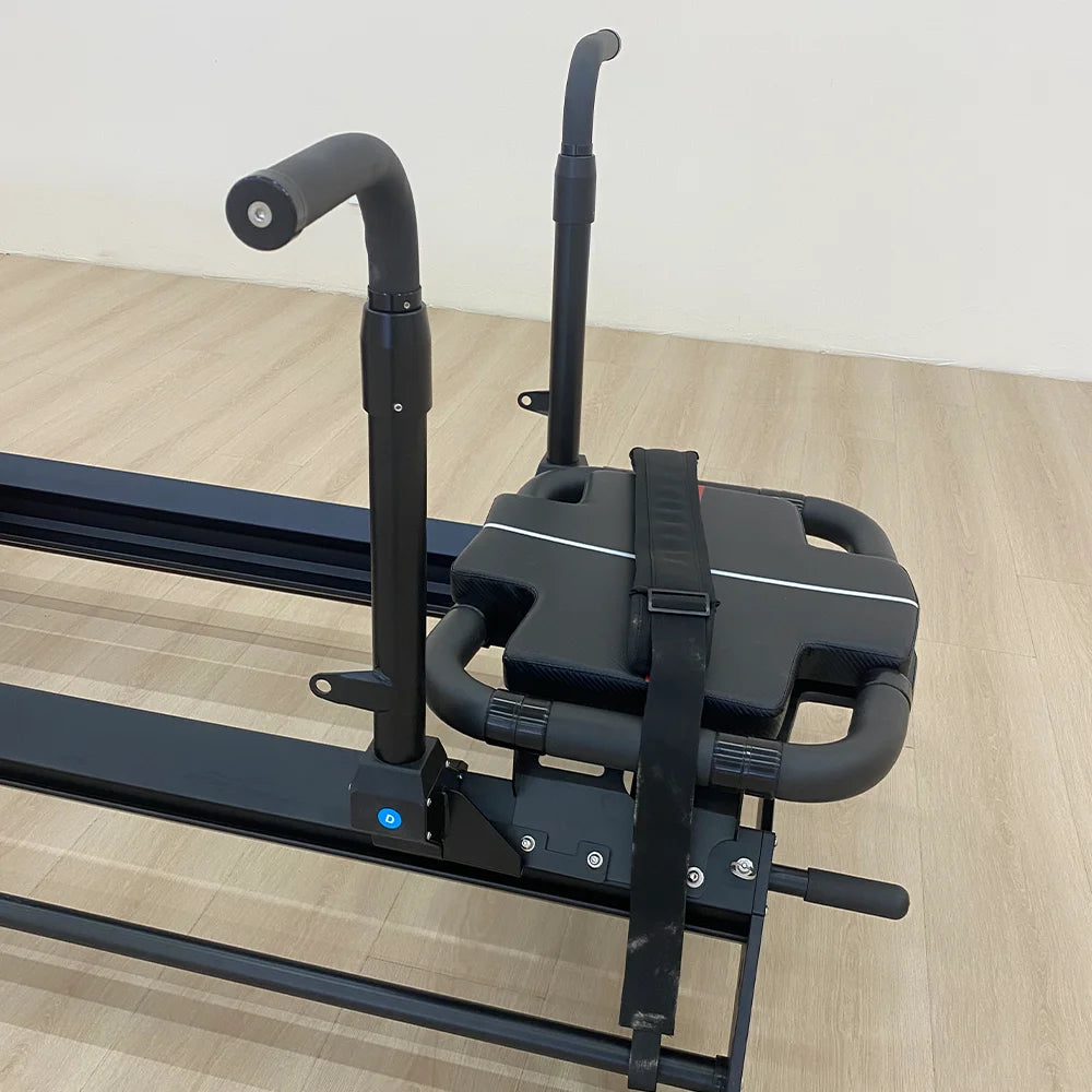 Professional Commercial Pilates Reformer Machine with Adjustable Resistance Black