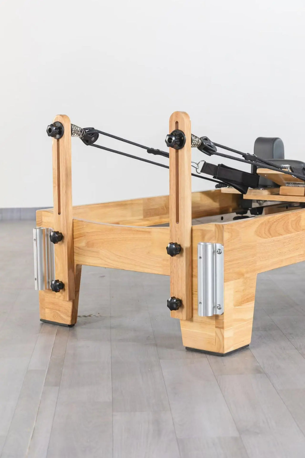 Beech Wood Pilates Reformer with Half Trapeze Gray