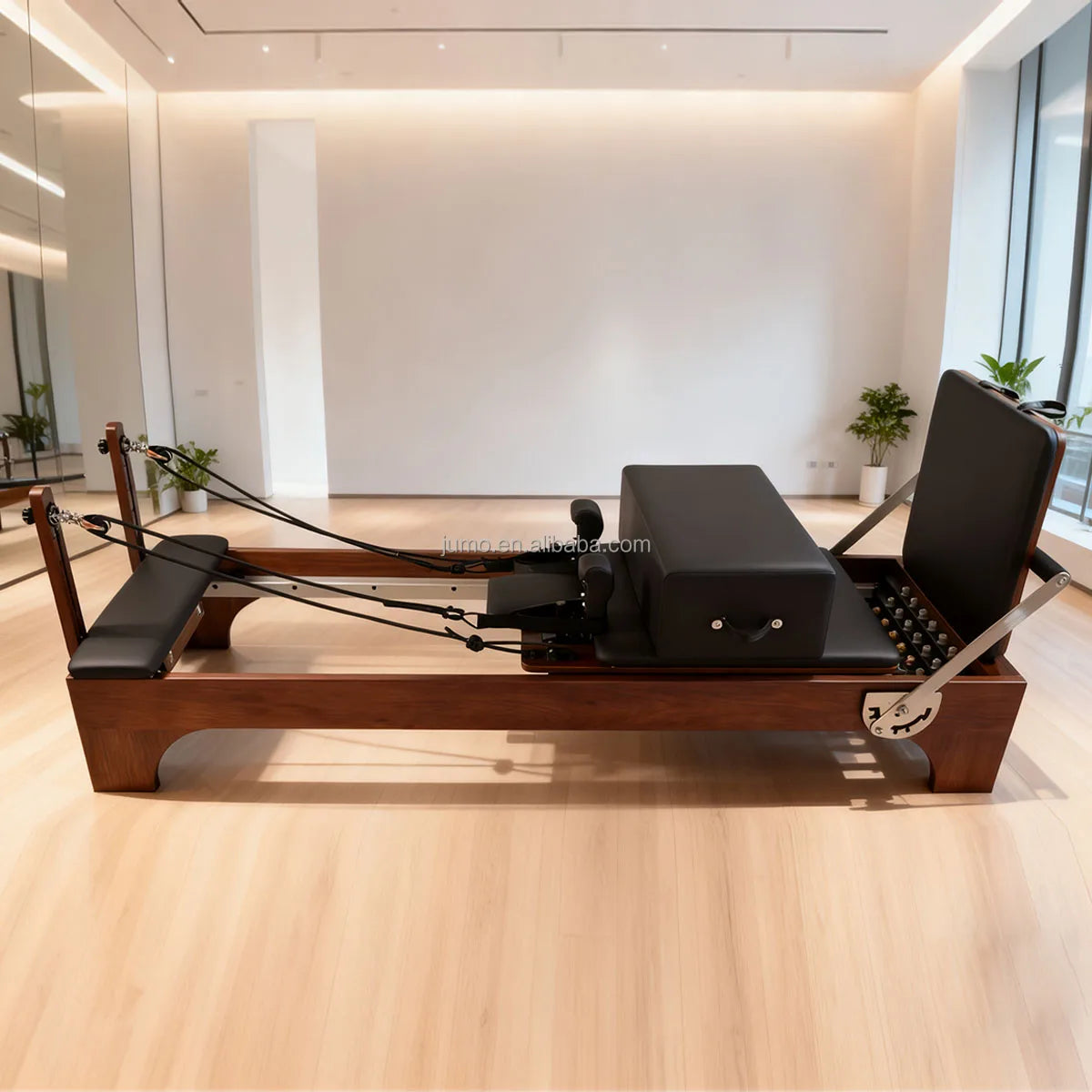 Walnut Wood Reformer Pilates Machine Studio Grade 2390 x 900 mm