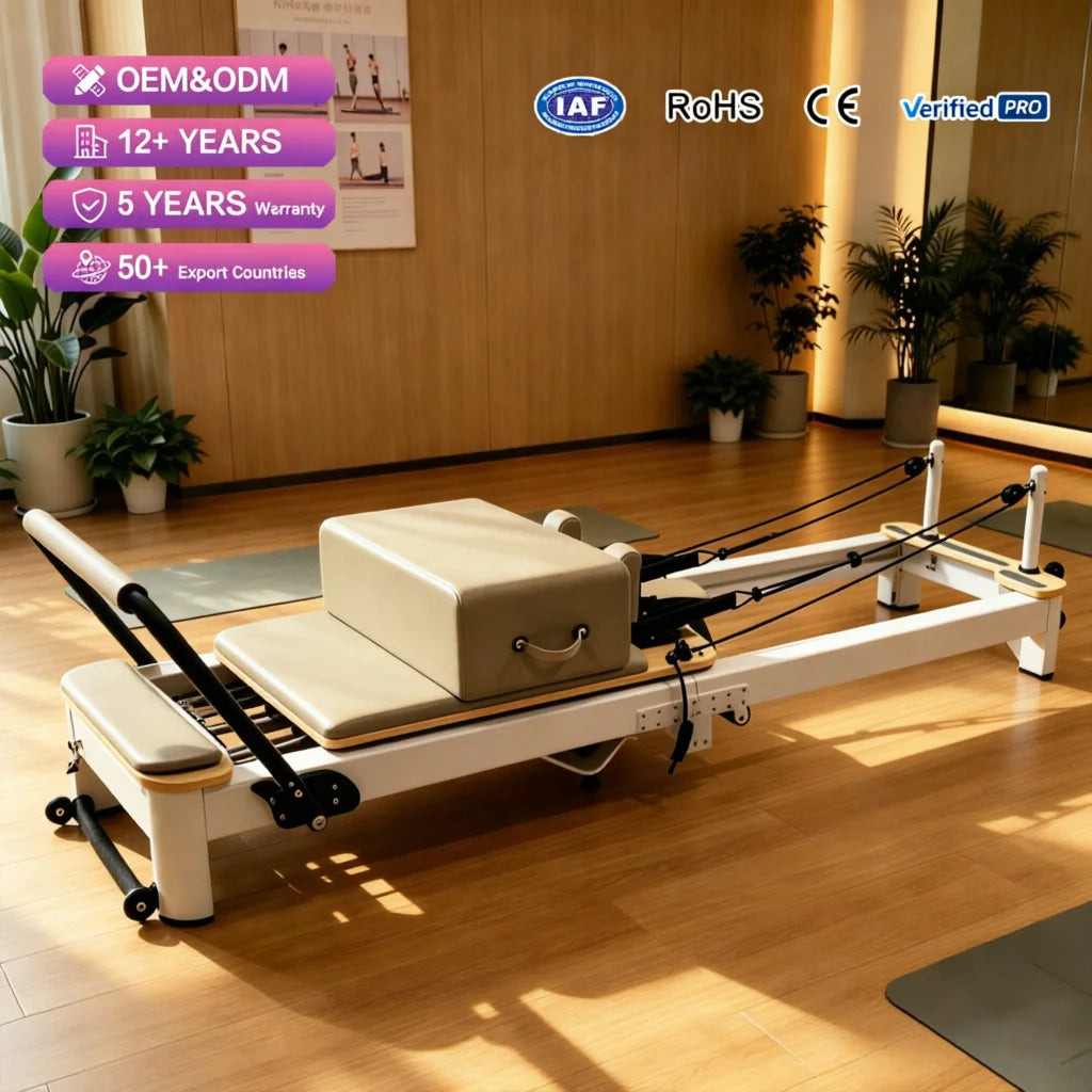 JUMO FMZD01 Foldable Aluminum Pilates Reformer Machine Gray