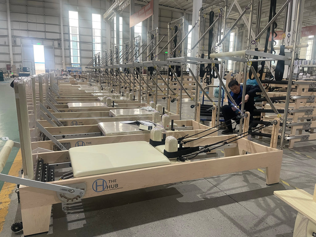 Maple Wood Pilates Reformer With Tower Adjustable Studio Equipment