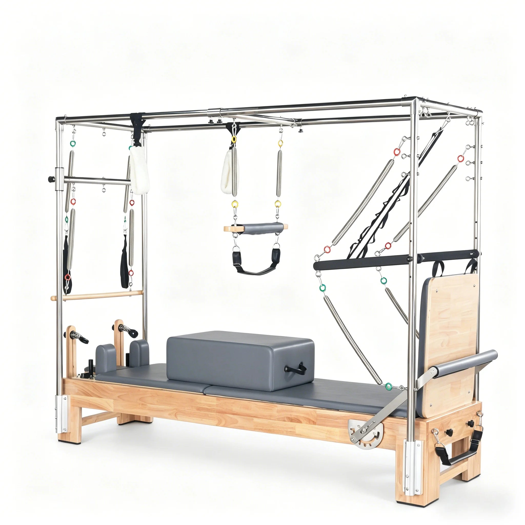 Oak Wood Cadillac Reformer Pilates Machine Adjustable Studio Equipment