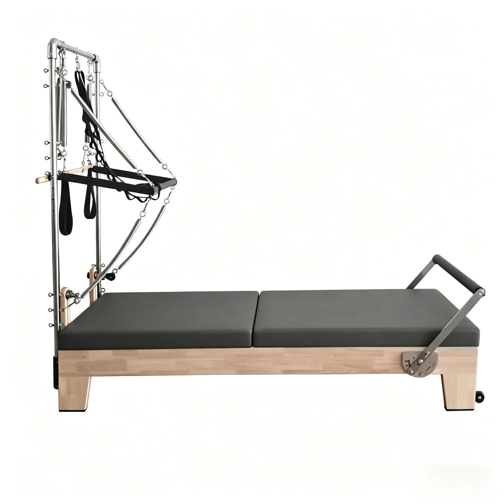 Premium Oak Wood Pilates Reformer Tower with Trapeze