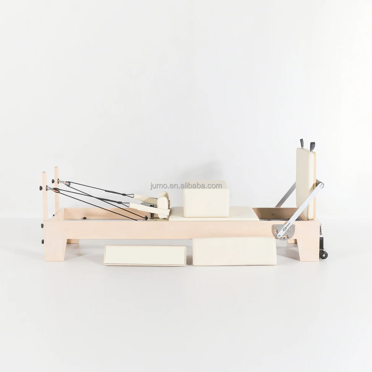 MW01 Maple Wood Pilates Reformer Black Professional Frame
