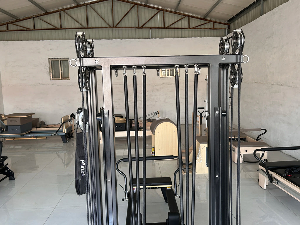 Commercial Pilates Reformer with Half Trapeze Tower