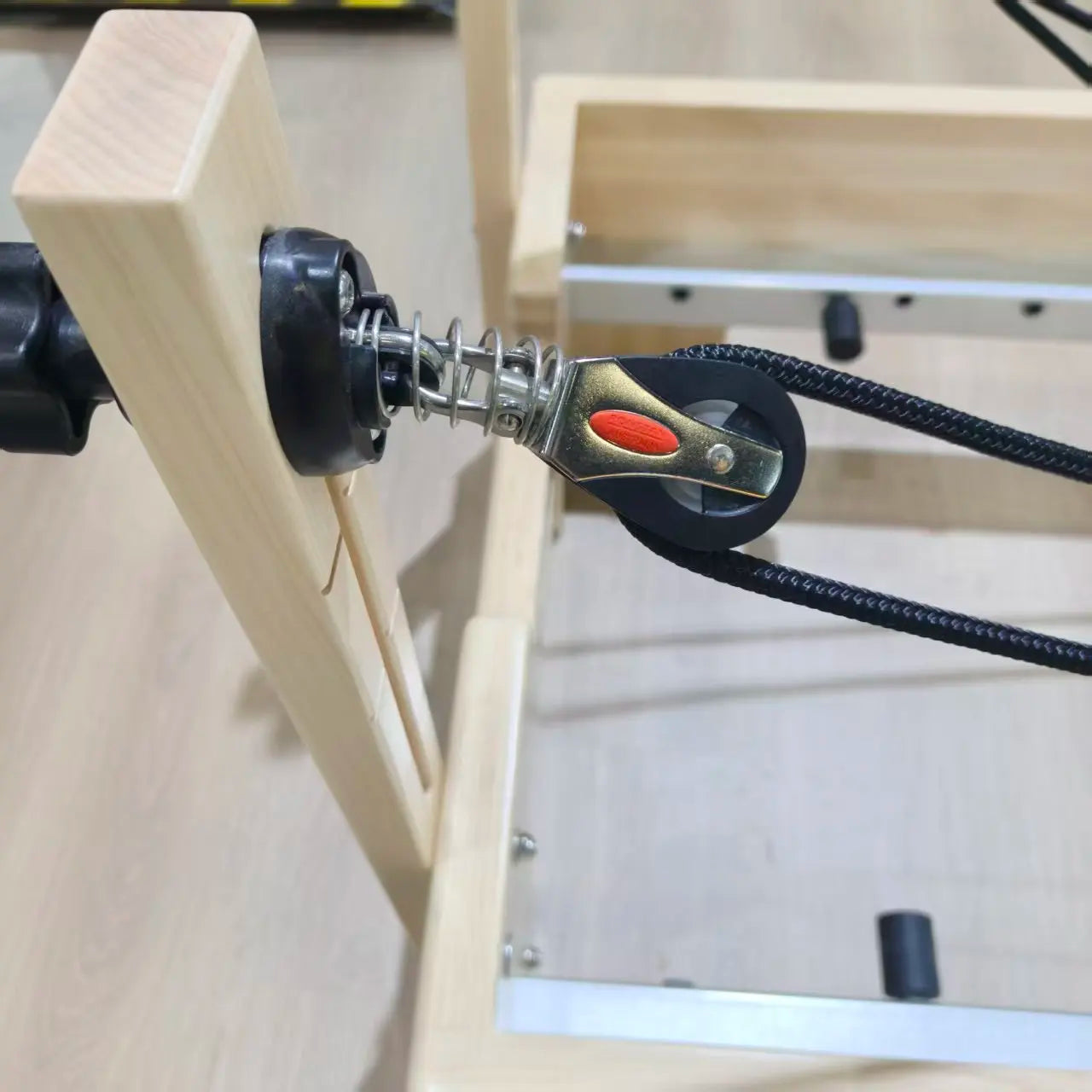 Maple Wood Pilates Reformer Tower Commercial Studio Grade Black