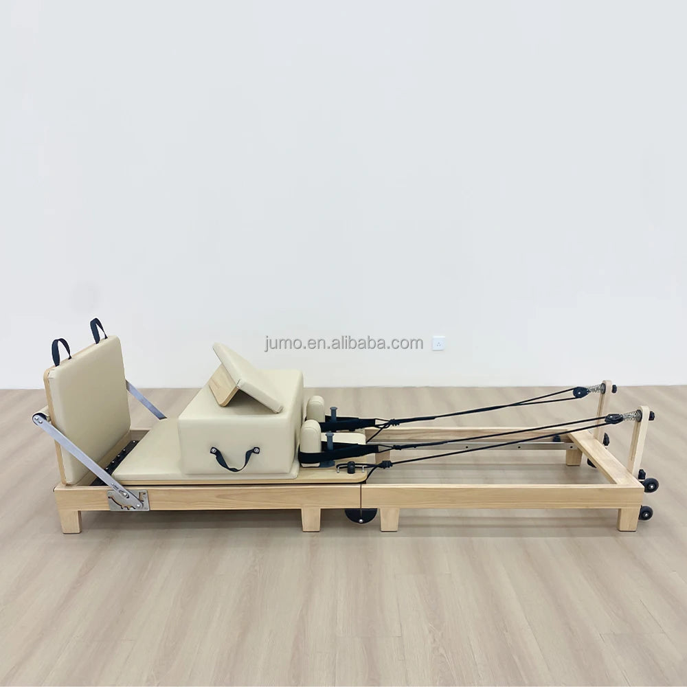 Jumo KFW Foldable Pilates Reformer Oak Wood Beige
