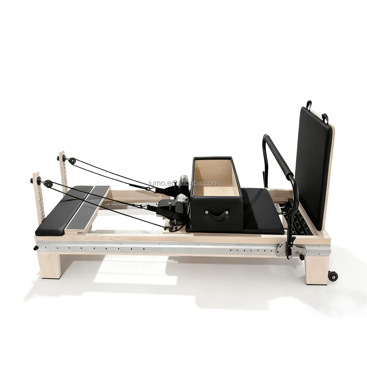 Maple Wood Pilates Reformer Professional Studio Grade Frame Black