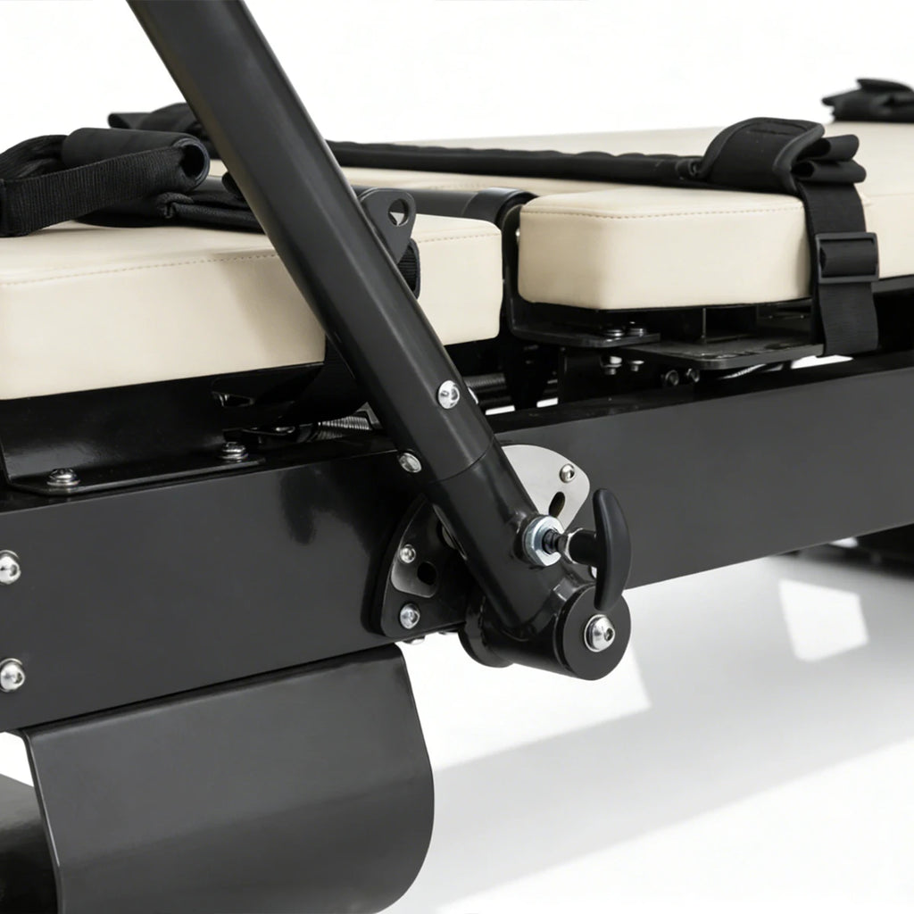 Aluminum Pilates Reformer Commercial Grade Adjustable Carriage System White