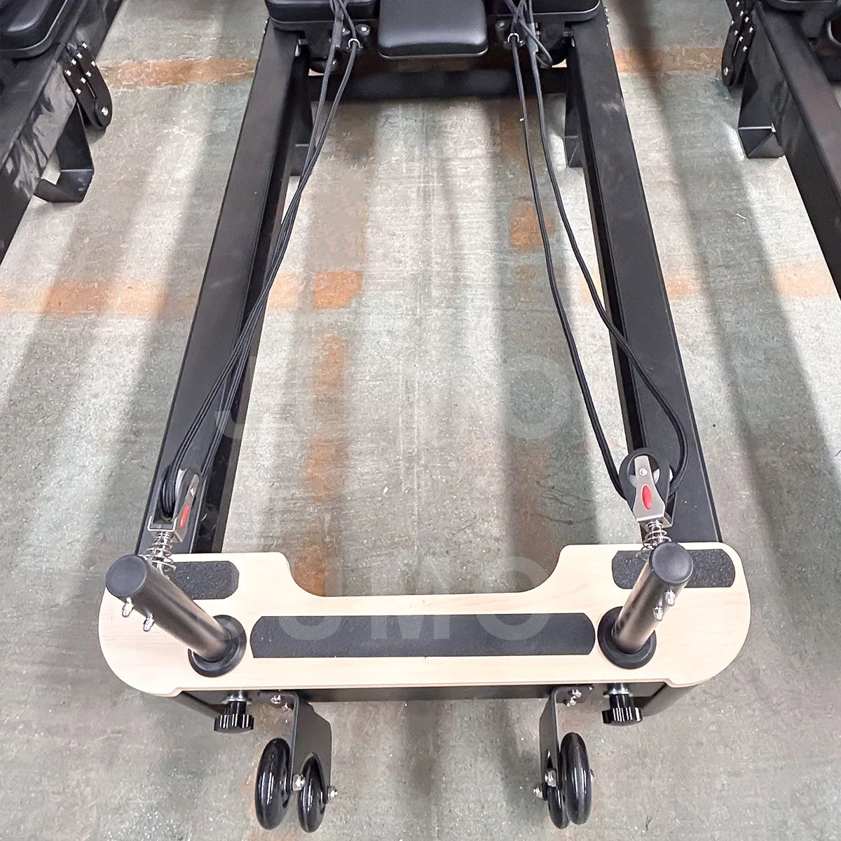 JUMO Foldable Aluminum Pilates Reformer Studio Grade Black