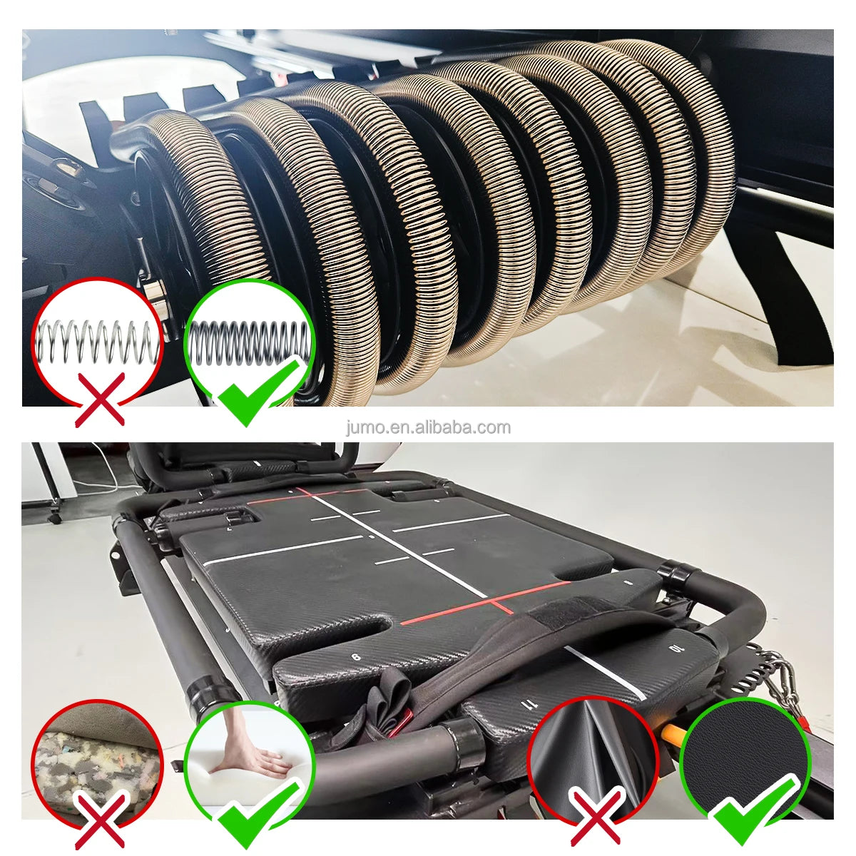 Professional Aluminum Pilates Reformer Adjustable Studio Home Equipment