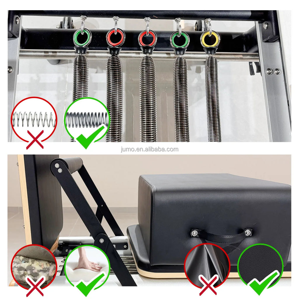 Professional Aluminum Pilates Reformer Bed With Korean Spring