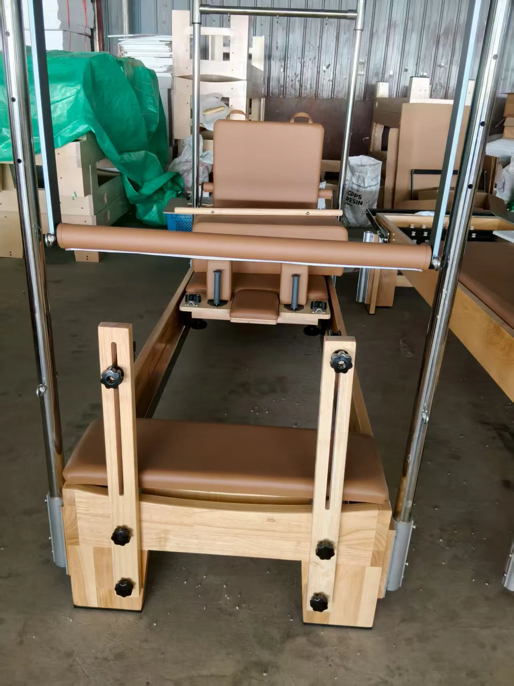 Oak Wood Cadillac Reformer Pilates Machine Adjustable Studio Equipment