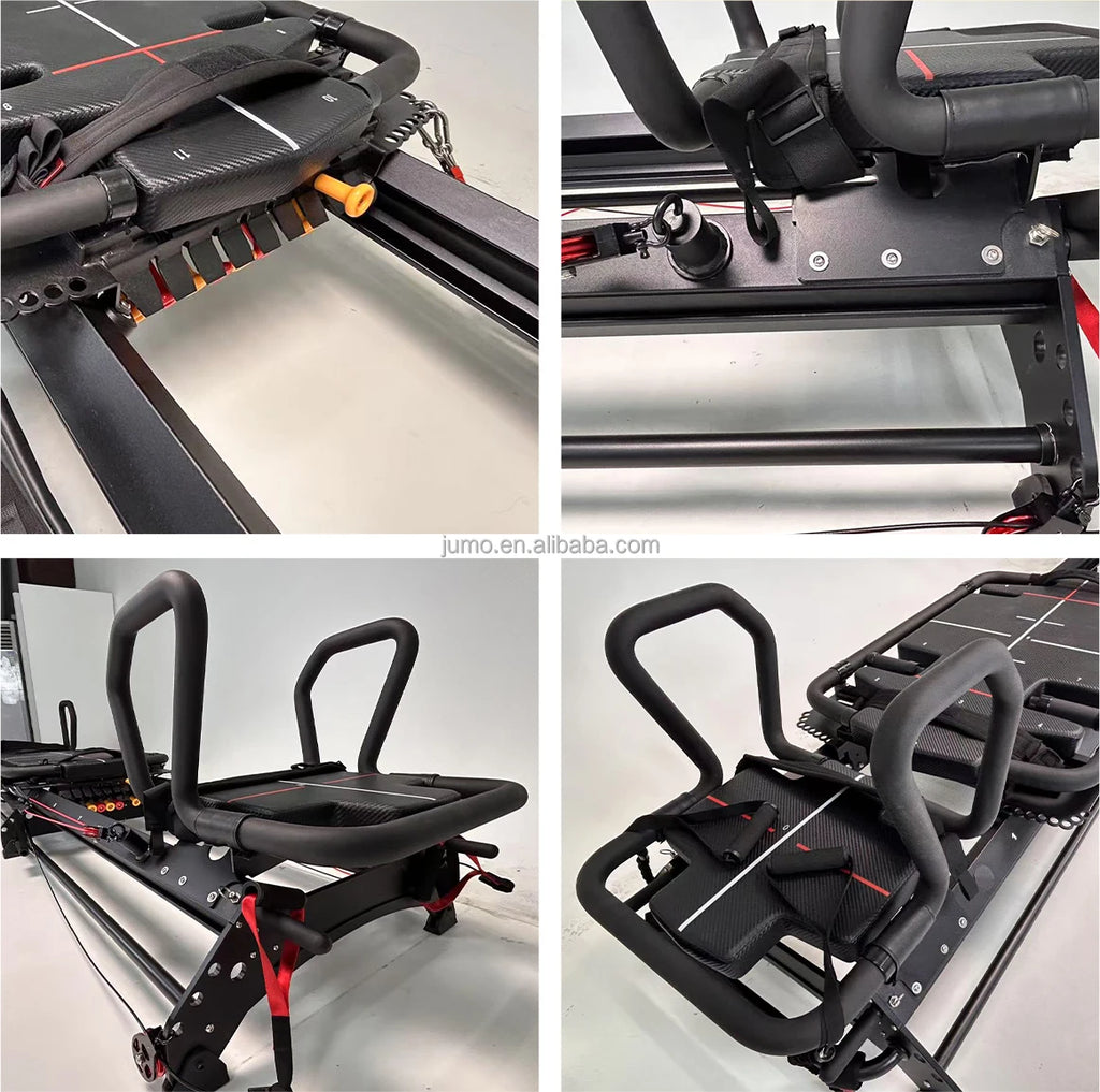 Professional Aluminum Pilates Reformer Adjustable Studio Home Equipment