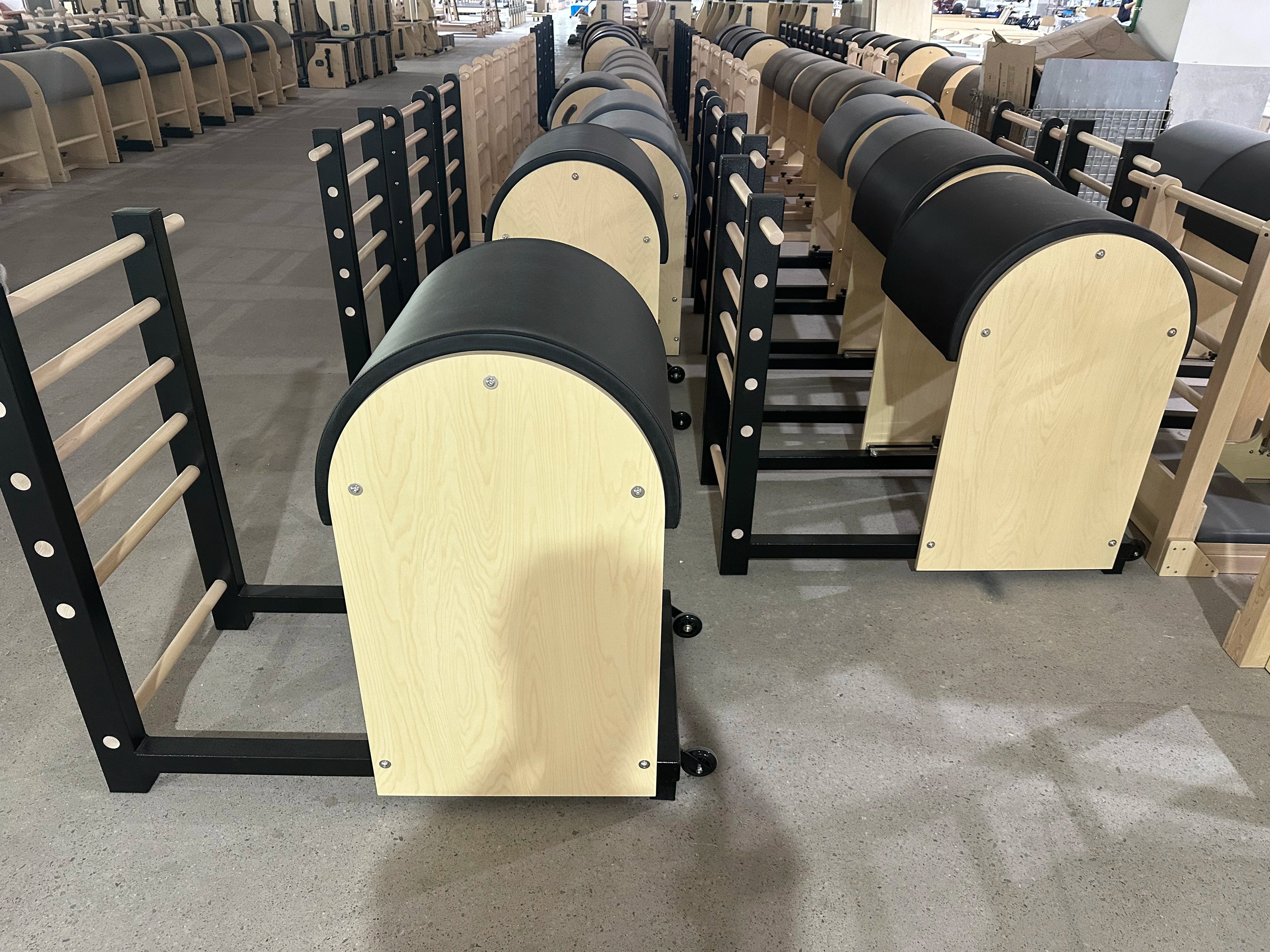 Eleven-CM-RE007 Pilates Ladder Barrel Maple Wood Steel White