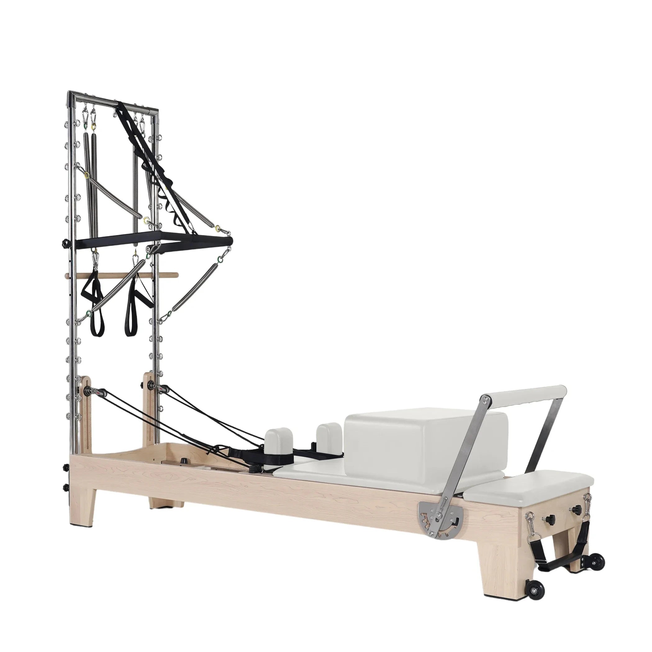 Professional Maple Wood Pilates Reformer Tower with Adjustable Resistance