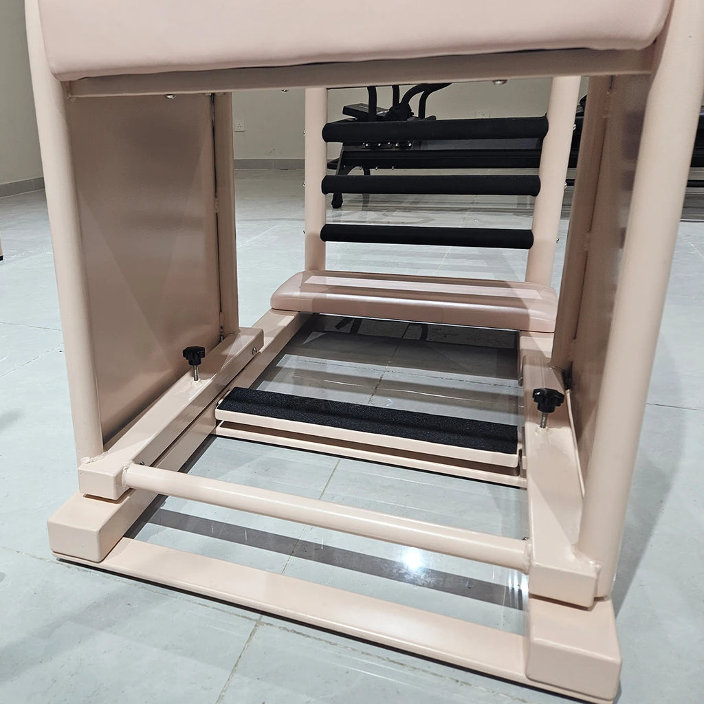 Adjustable Aluminum Pilates Ladder Barrel Pink 131cm