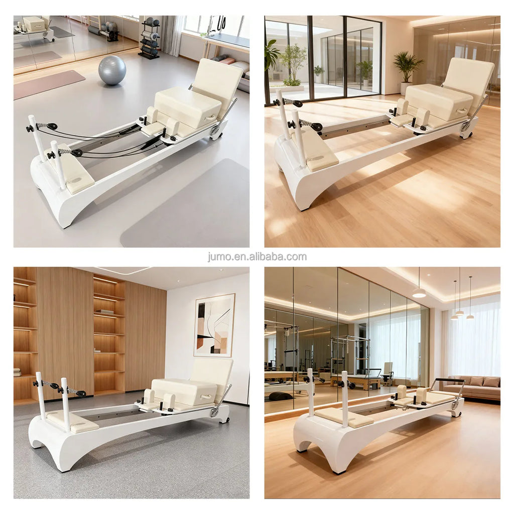 Professional Oak Wood Pilates Reformer Studio Grade 2360mm
