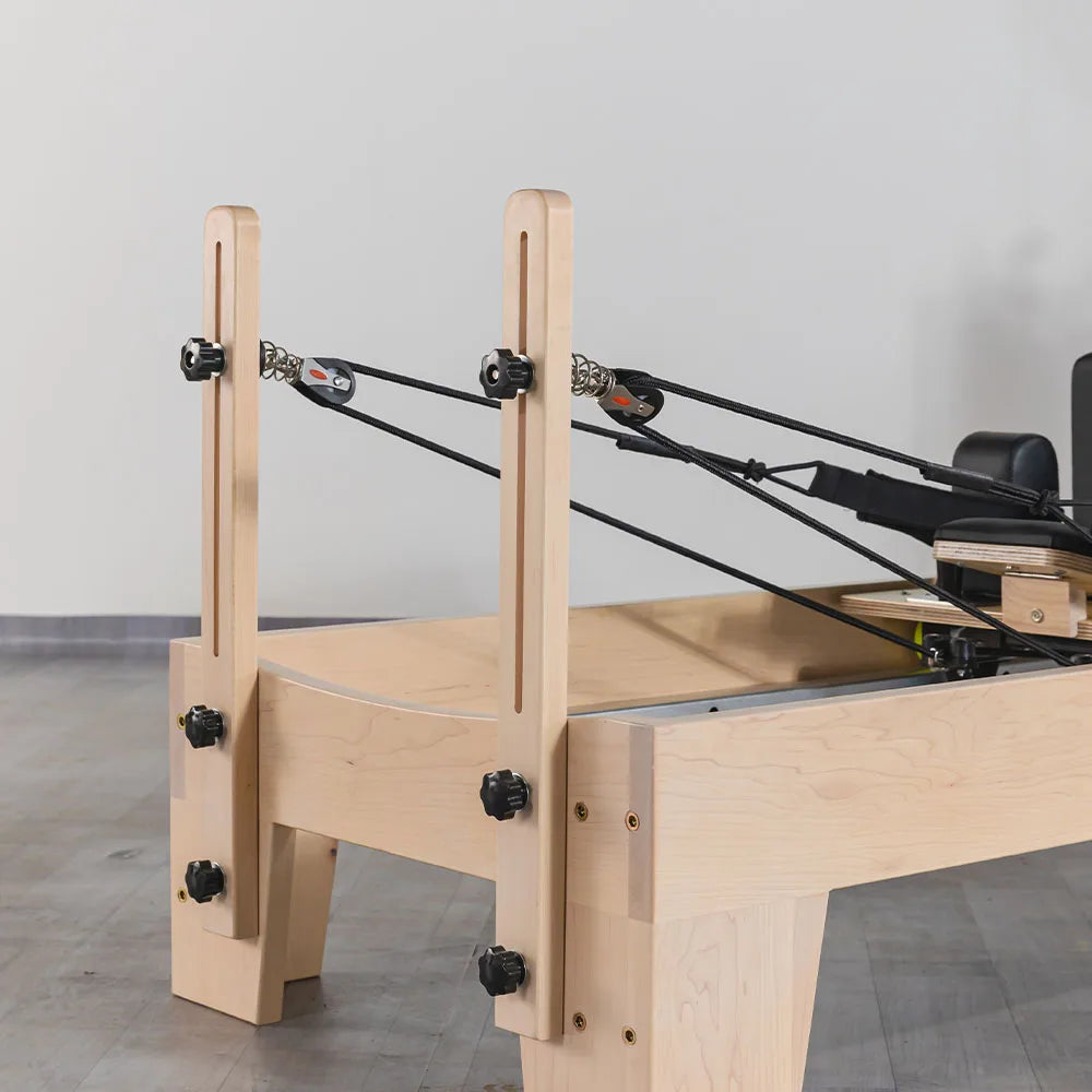 Professional Wooden Pilates Reformer Machine Studio Grade Maple Wood