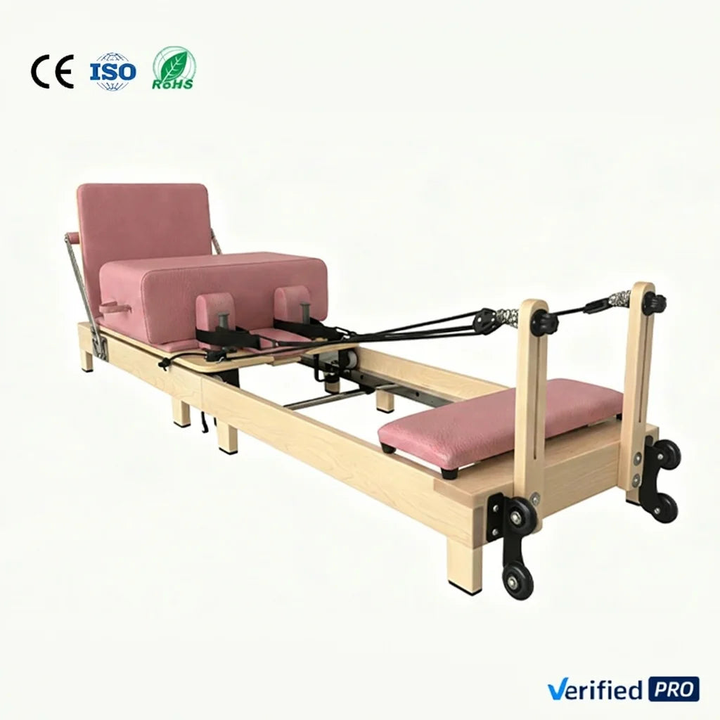 JUMO Maple Wood Foldable Pilates Reformer Studio-Grade Precision Equipment