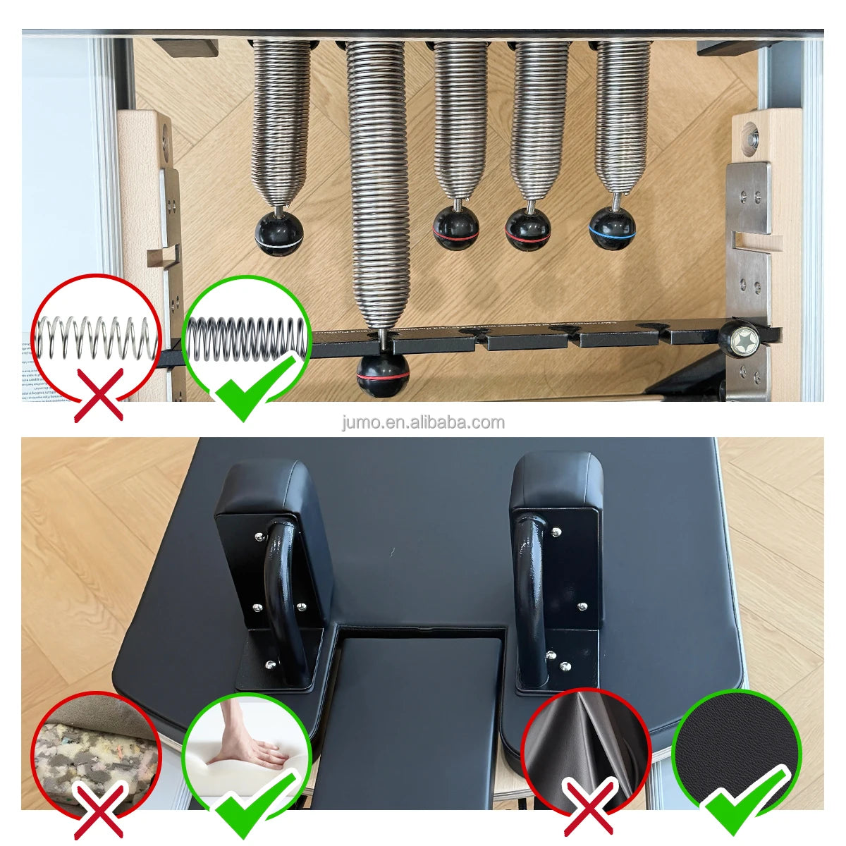 V2 Max Pilates Reformer Professional Aluminum 98in Black