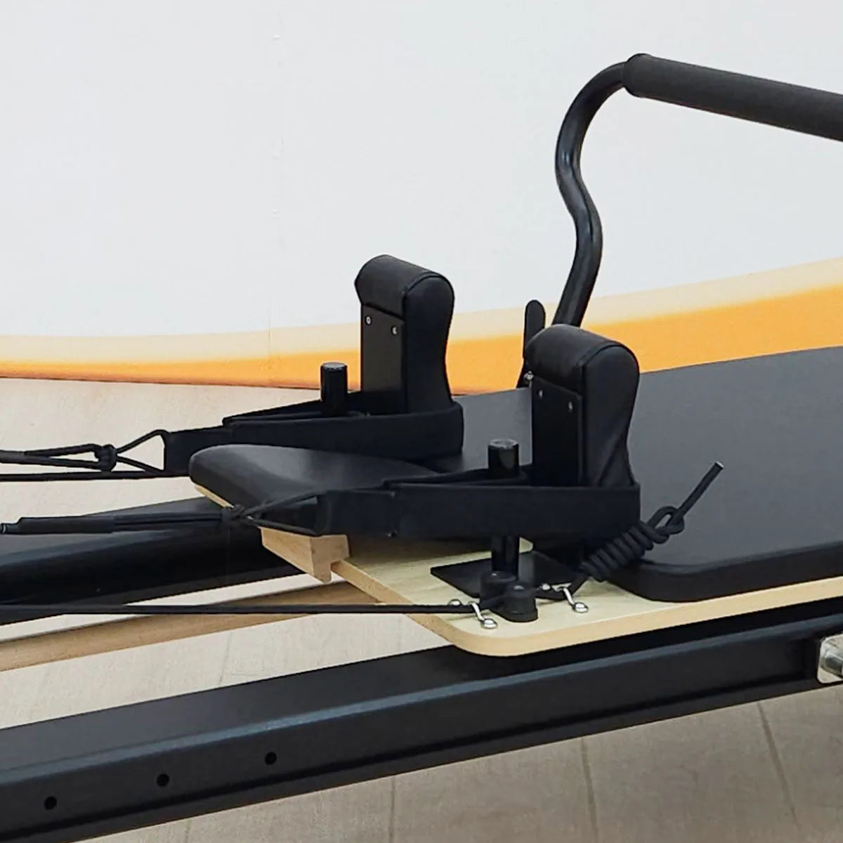 Professional Aluminum Pilates Reformer with Half Tower Black 240cm
