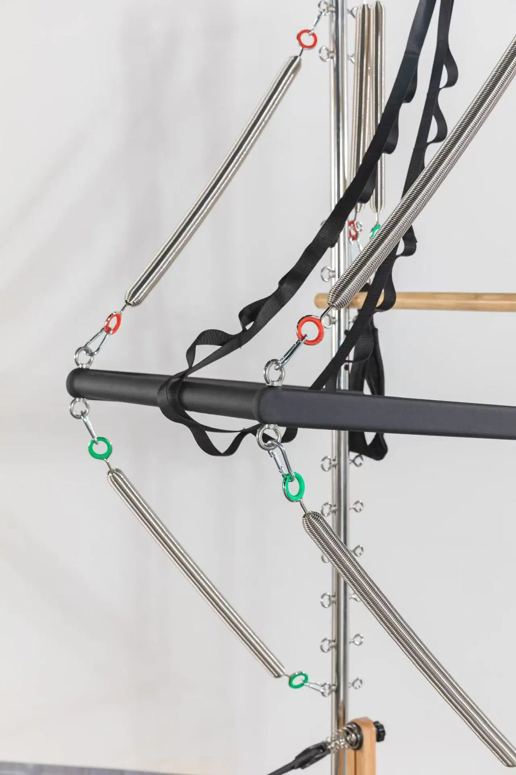 Beech Wood Pilates Reformer with Half Trapeze Gray