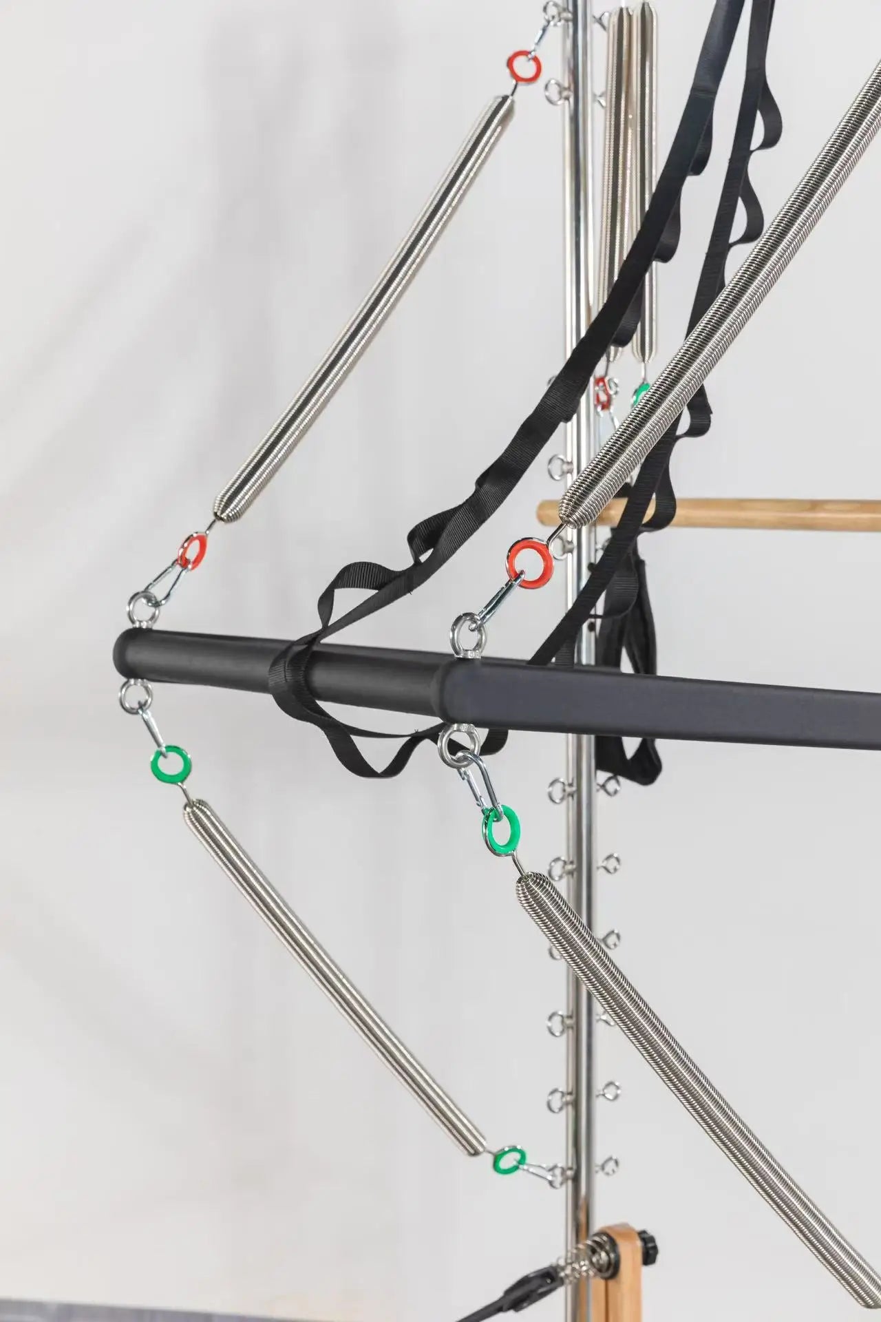 Beech Wood Pilates Reformer with Half Trapeze Gray
