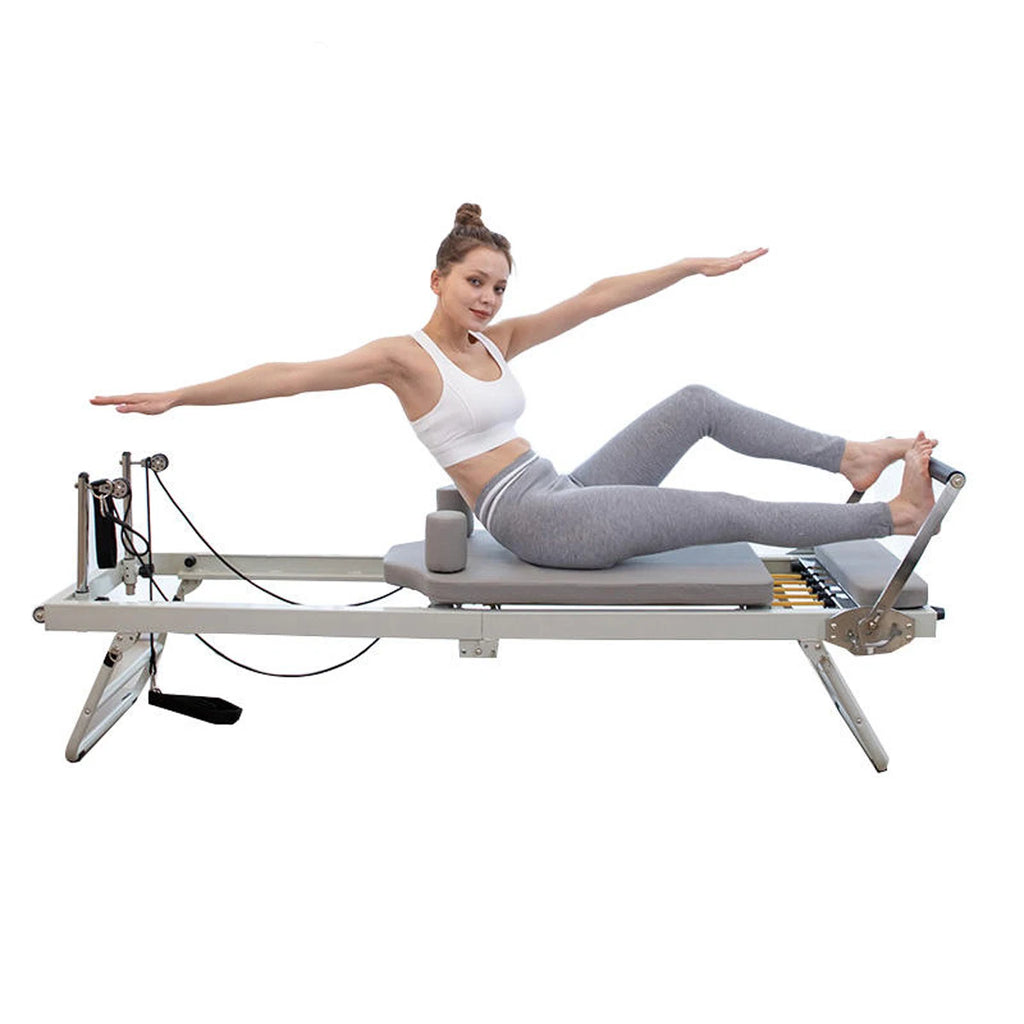 Foldable Iron Pilates Reformer Compact Home Studio Equipment