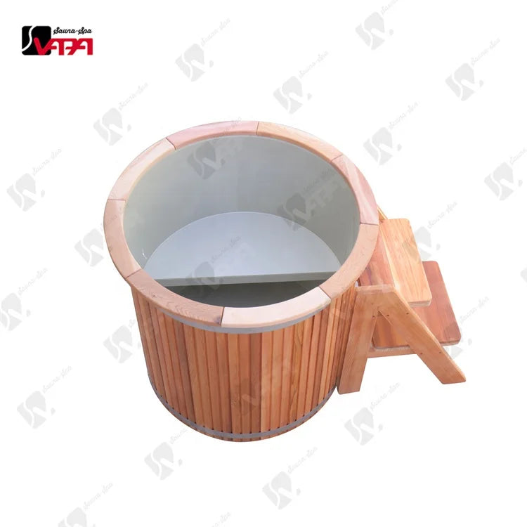 Cold Plunge Tub Round Bathtub Red Cedar Alfresco Outdoor Living Australia