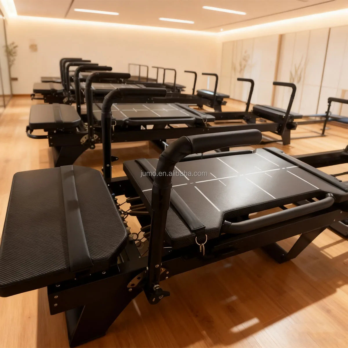 LX-H Aluminum Pilates Reformer Commercial Grade Black 317cm