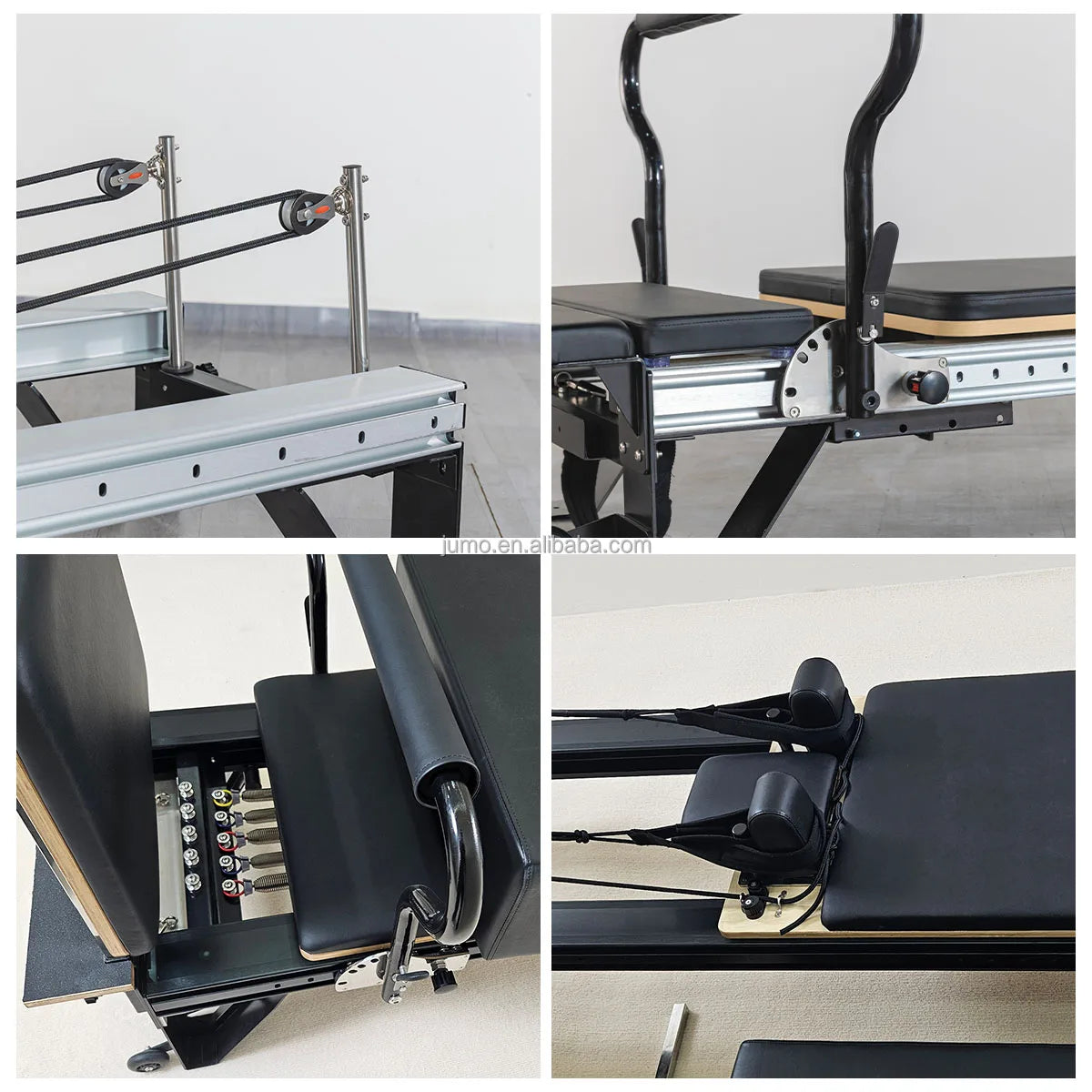 Aluminum Alloy Pilates Reformer Adjustable Commercial Grade Studio Equipment