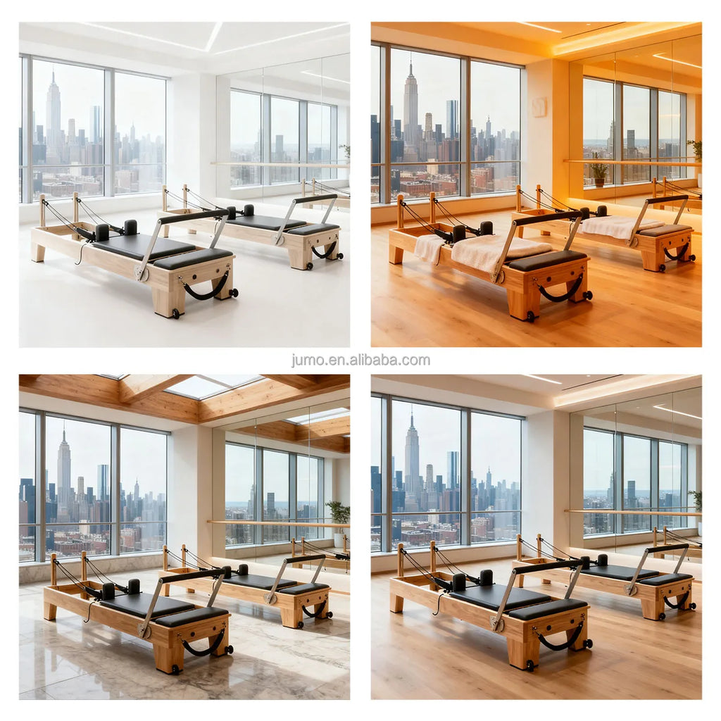 Oak Wood Pilates Reformer Commercial Studio Equipment
