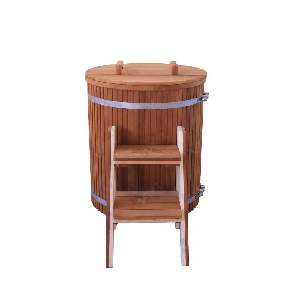 Custom Outdoor Furniture Red Cedar Cold Plunge Tub Alfresco Outdoor Living Australia