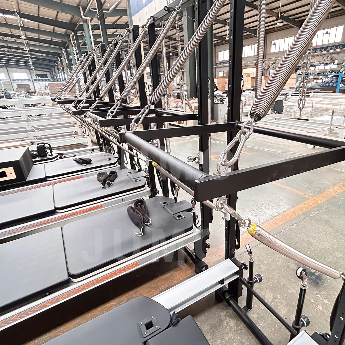 Adjustable Aluminum Pilates Reformer with Tower 236cm White