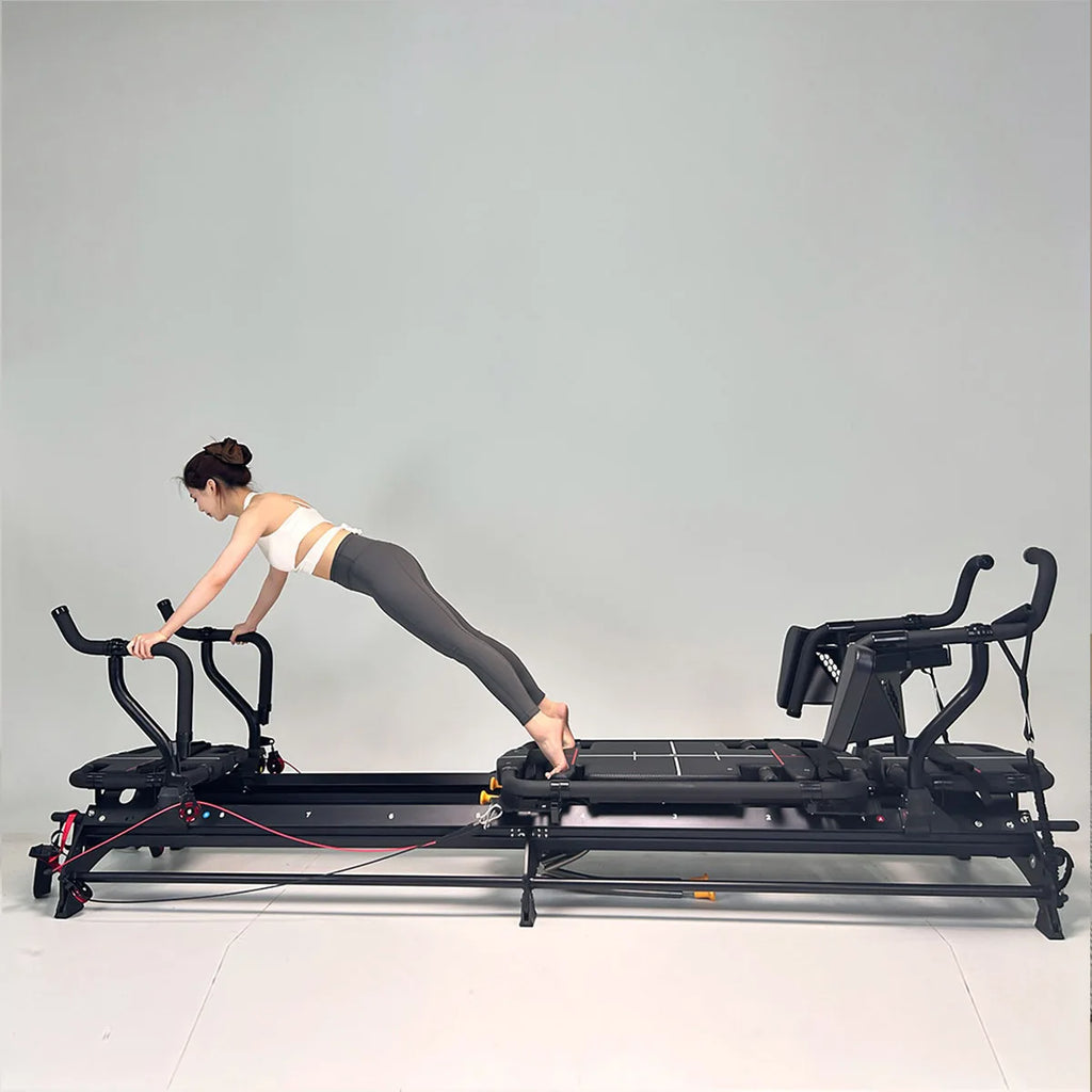 M3K+ Professional Aluminum Pilates Reformer 3200mm Black