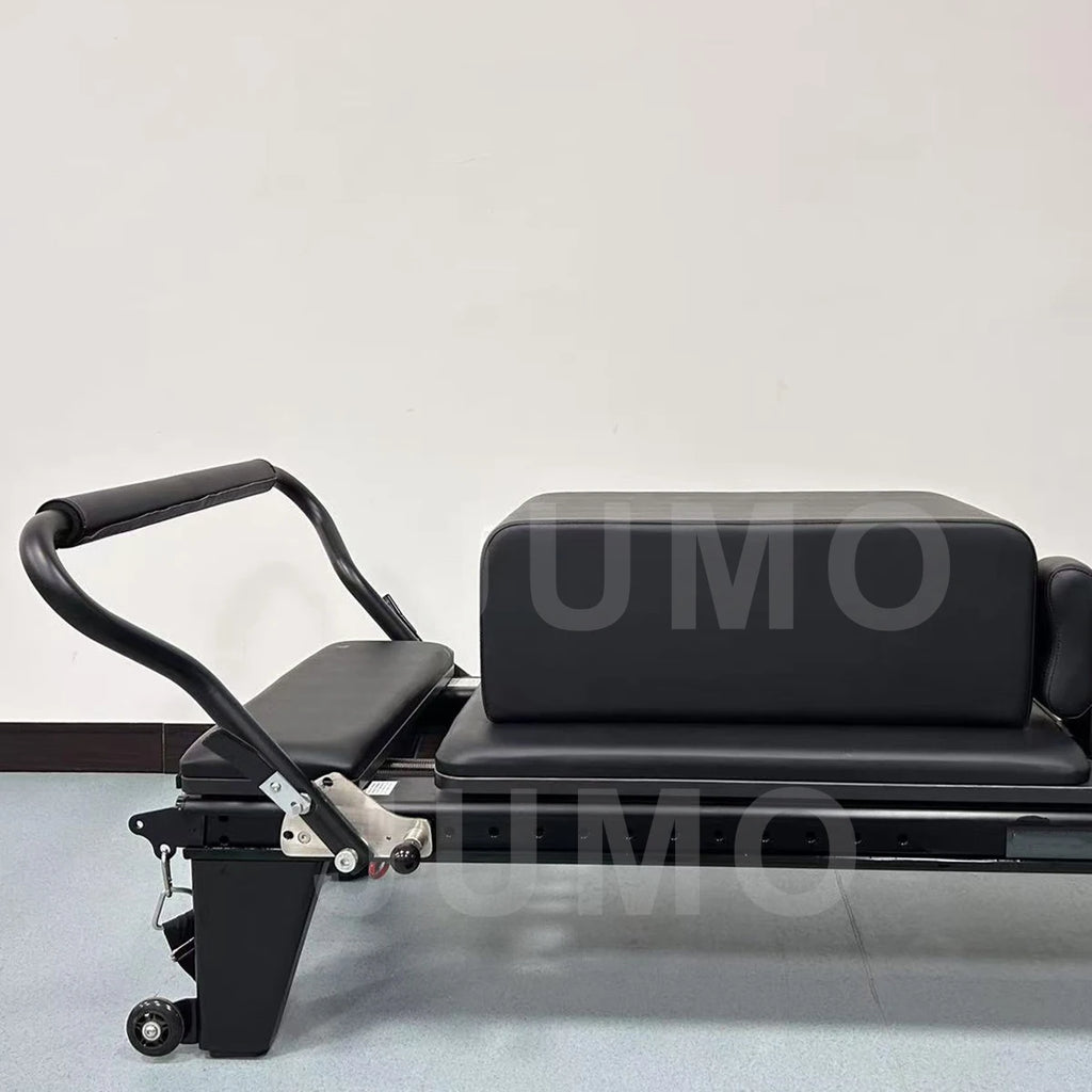 Professional Aluminum Pilates Reformer Studio Grade Smooth Glide Black