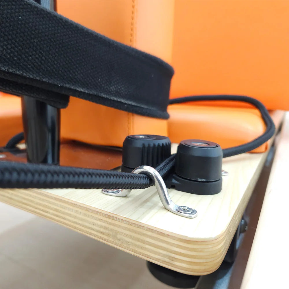 Maple Wood Pilates Reformer Machine Full Track Orange 2325mm