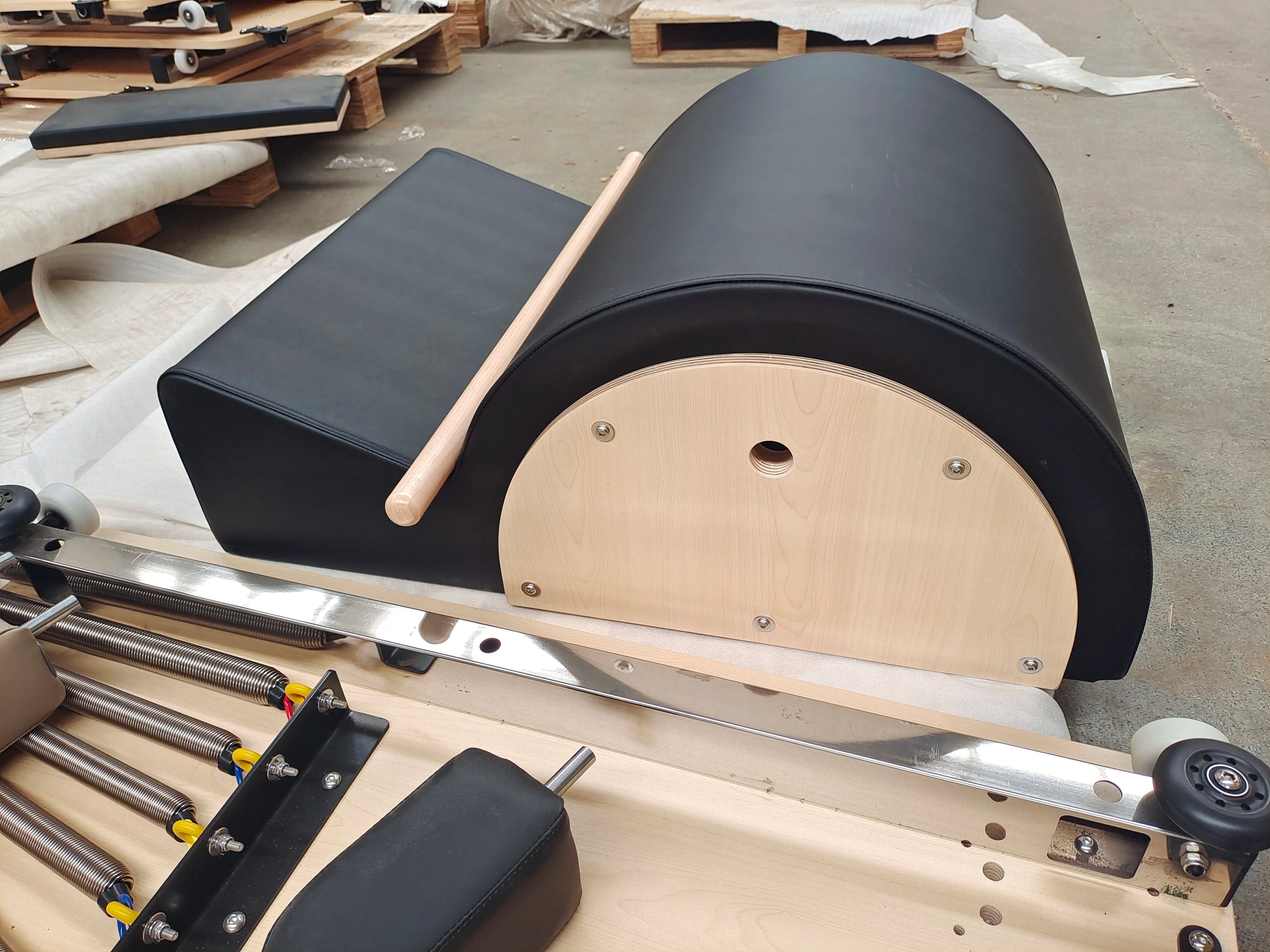 Maple Wood Spine Corrector Adjustable Pilates Training Tool Black