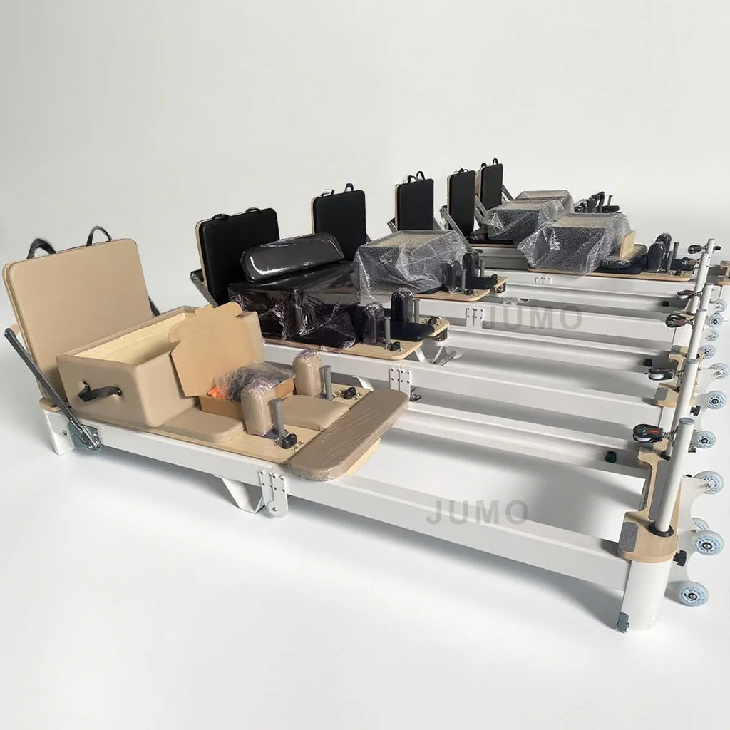 JUMO FA01 Foldable Aluminum Pilates Reformer 237cm Gray