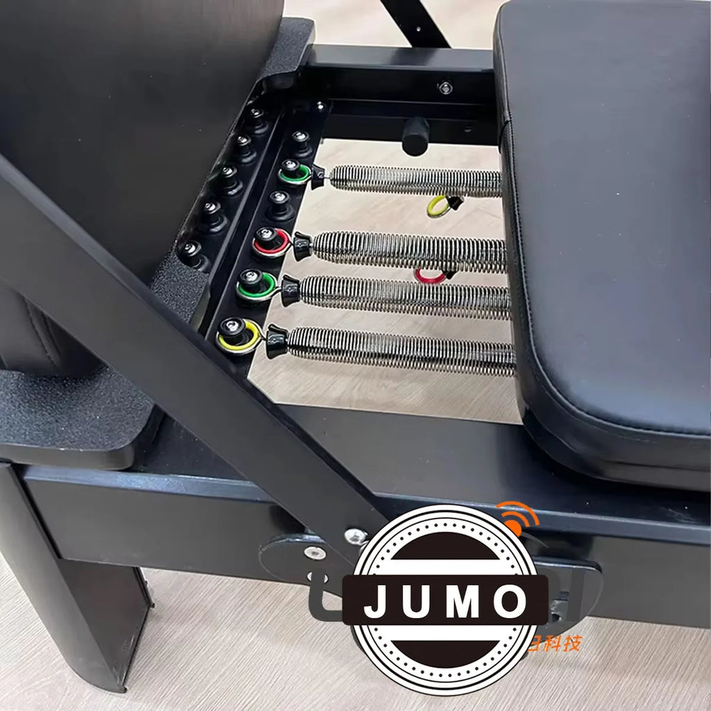 Aluminum Pilates Reformer with Microfiber Leather Carriage Black